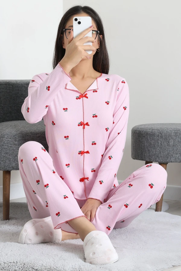 Kaşkorse Pijama Takımı Pembe 2