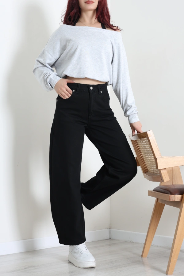 Baggy Kot Pantolon Siyah 2
