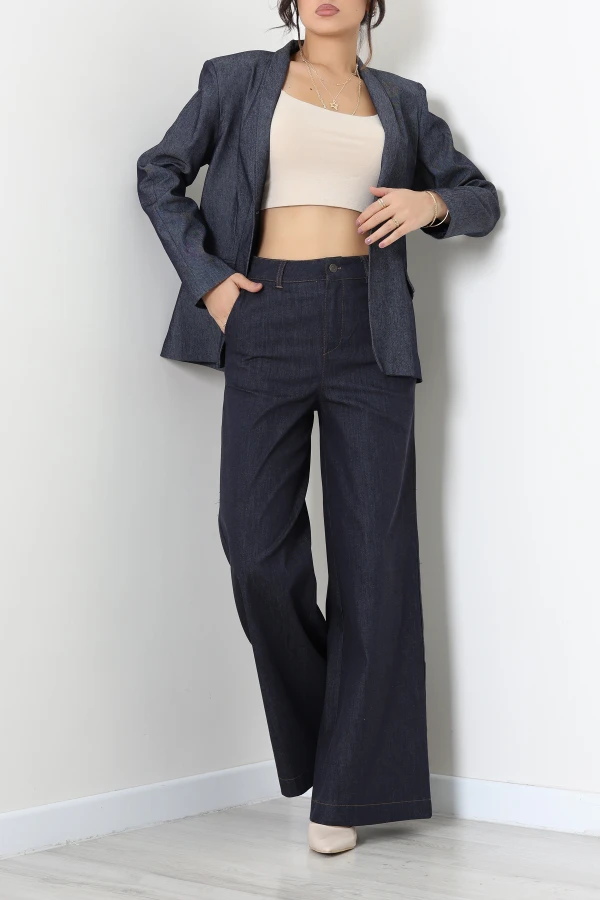 Kot Blazer Ceket Lacivert 4
