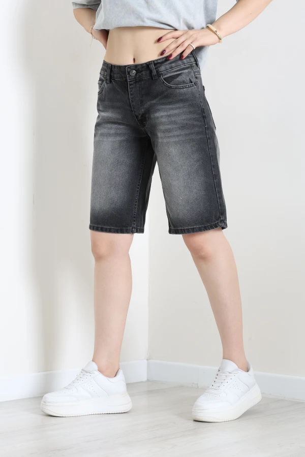 Denim Şort Füme 3