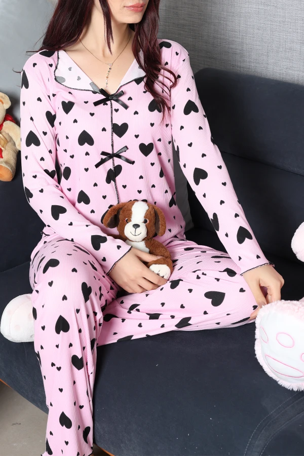 Kaşkorse Pijama Takımı Pembedesenli 2