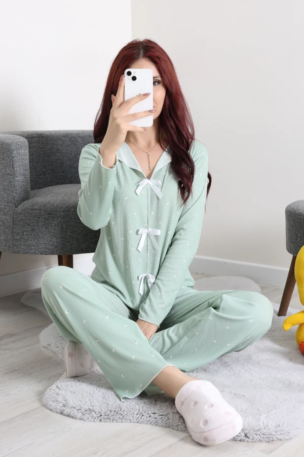 Kaşkorse Pijama Takımı Mint 2