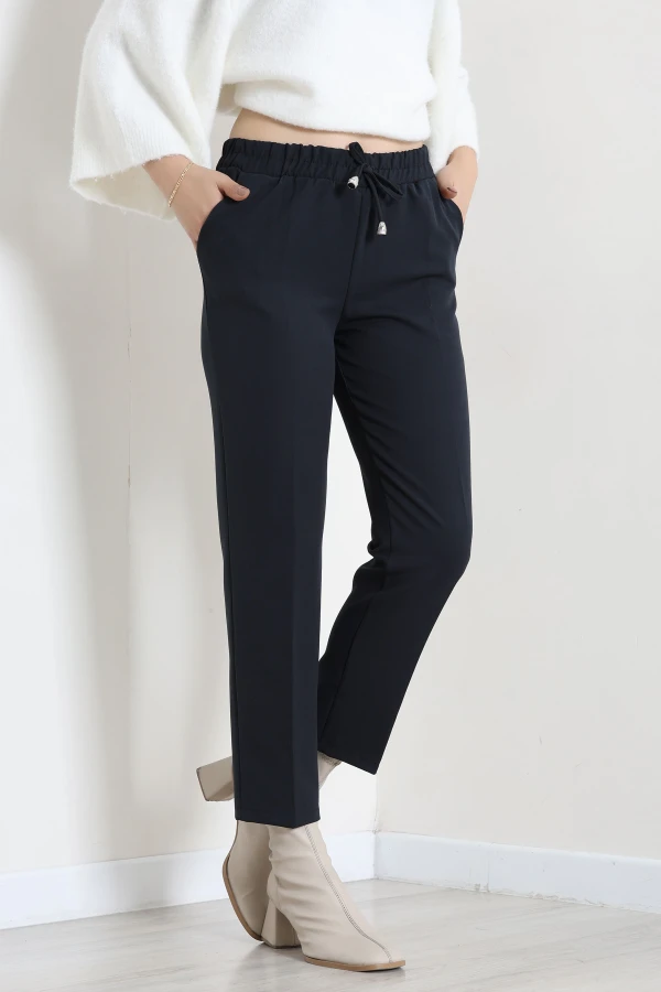 Dabıl Bağcıklı Pantolon Lacivert1 7