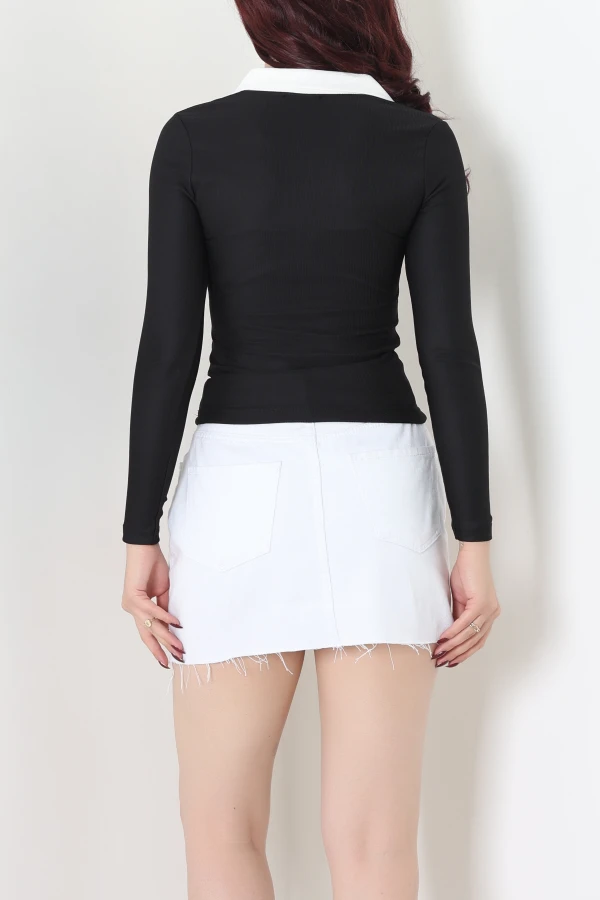 Polo Yaka Ottomon Body Siyah 7