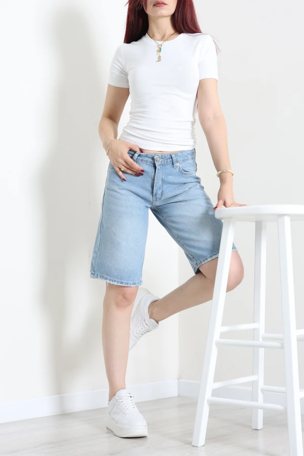 Denim Şort Açıkmavi 6