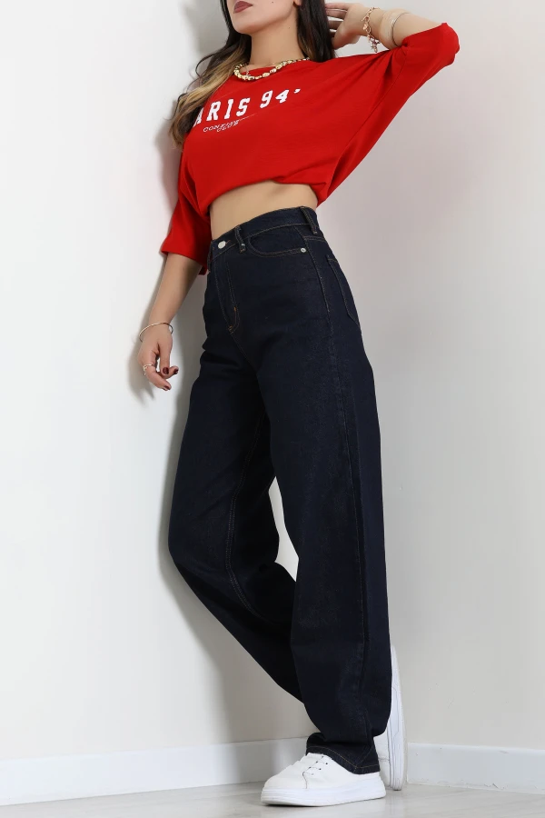 Baggy Kot Pantolon Koyulacivert 4