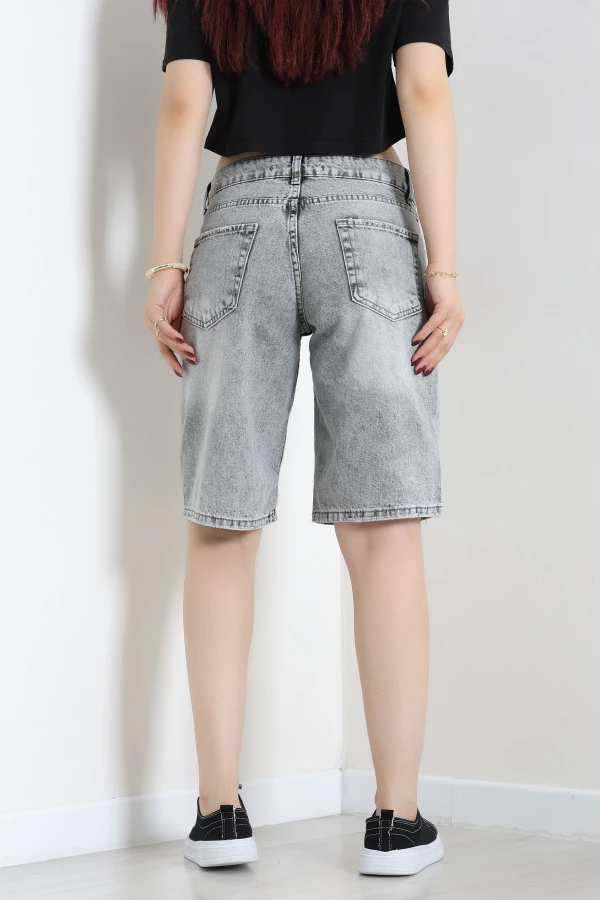 Denim Şort Gri 7