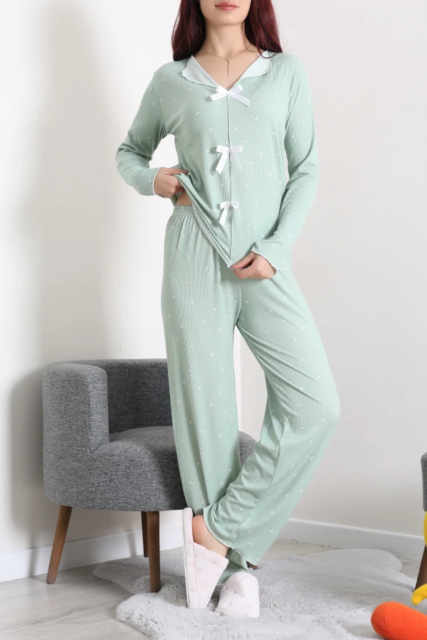 Kaşkorse Pijama Takımı Mint 3