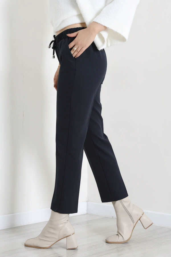 Dabıl Bağcıklı Pantolon Lacivert1 5