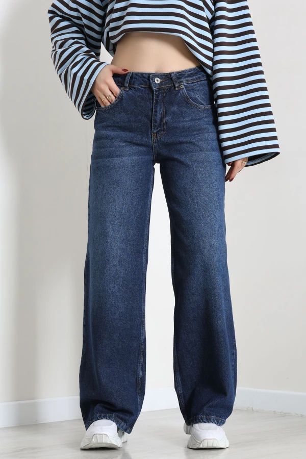 Wide Leg Kot Pantolon Koyulaci