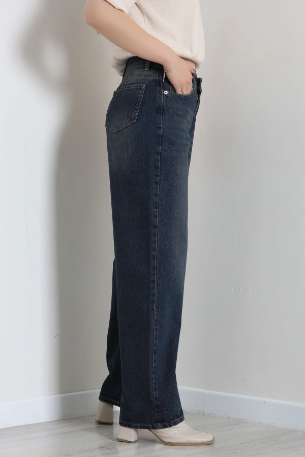 Kadın Tint Baggy Fit Yüksek Bel Kot Pantolon 7