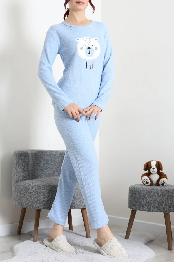 Fitilli Baskılı Pijama Takım Bebemavi 6