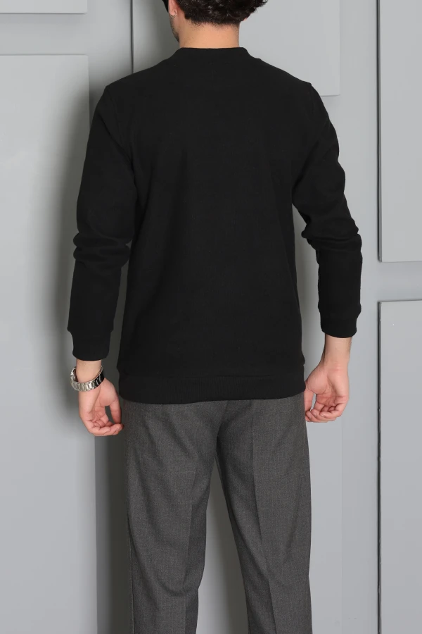 Selanik Yarım Boğazlı Erkek Sweat Siyah 7
