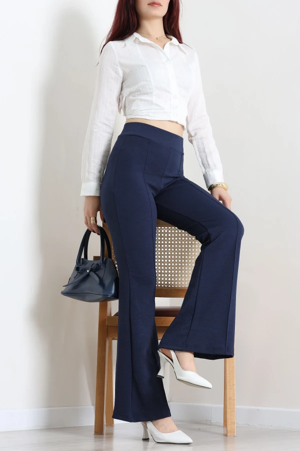 Zra Krep Zara Pantolon Lacivert 2