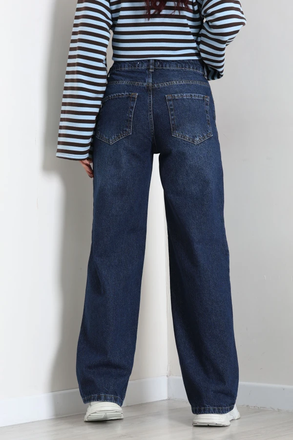 Wide Leg Kot Pantolon Koyulaci 7