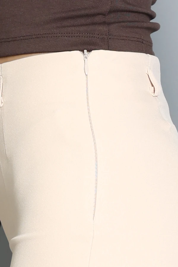 Dabıl Yüksek Bel Geniş Paça Pantolon Taş 8