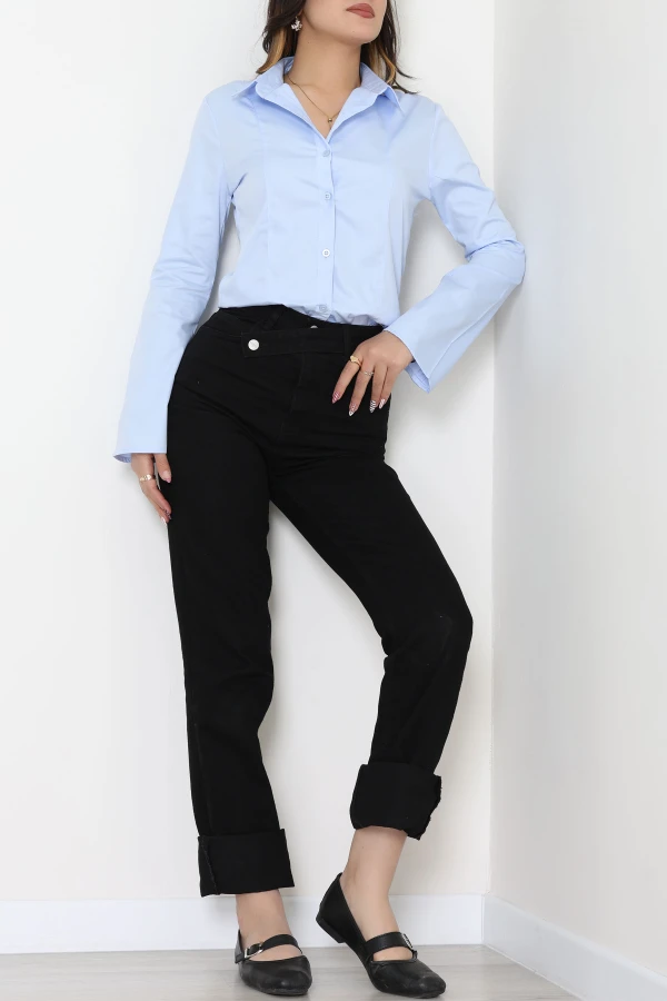 Poplin Kumaş Fit Gömlek Bebemavi 5