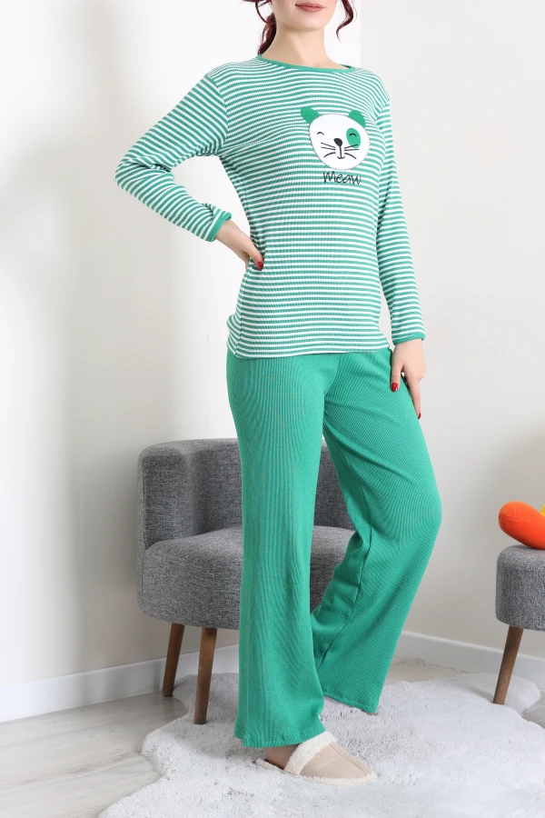 Kaşkorse Pijama Takımı Yeşil 3