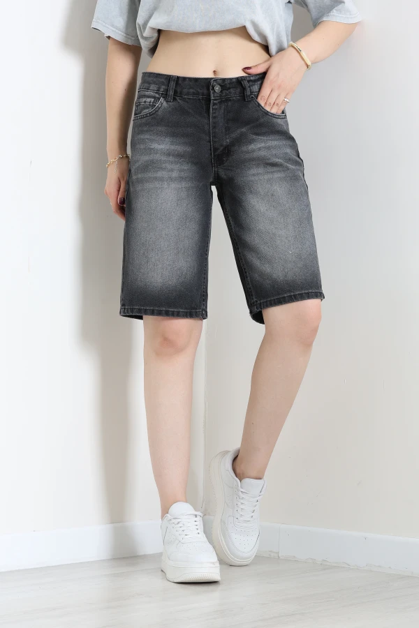 Denim Şort Füme 2