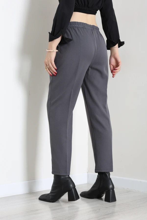 Dabıl Bağcıklı Pantolon Füme 7