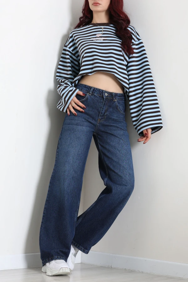 Wide Leg Kot Pantolon Koyulaci 2