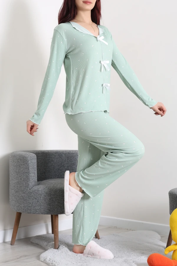 Kaşkorse Pijama Takımı Mint 4