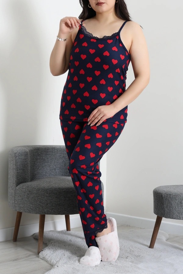 Kadın Laci Süet Büyük Beden 3'Lü Pijama Takımı Seti 3