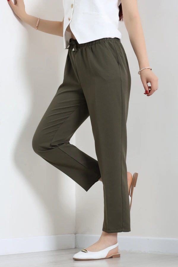 Dabıl Bağcıklı Pantolon Açıkhaki 5