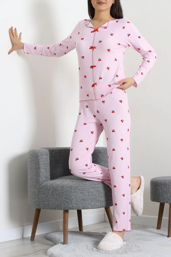 Kaşkorse Pijama Takımı Pembe 7