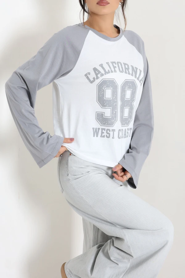 Reglan Kol Bisiklet Yaka Penye Sweat Ekrugri