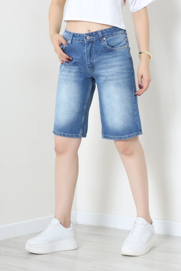 Denim Şort Mavi 3
