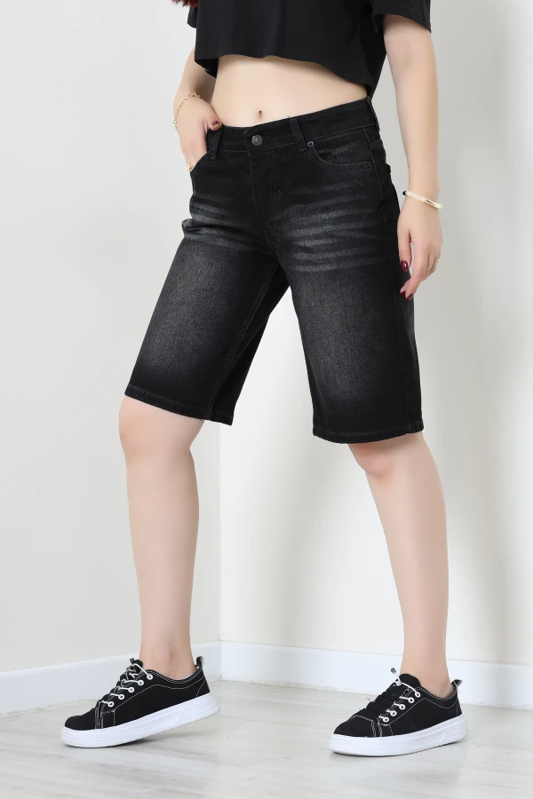 Denim Şort Koyufüme 4