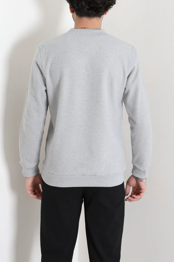 Selanik Yarım Boğazlı Erkek Sweat Gri 7