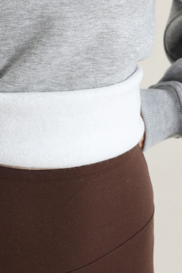 Baskılı Şardonlu 3 İplik Sweat Gri 8