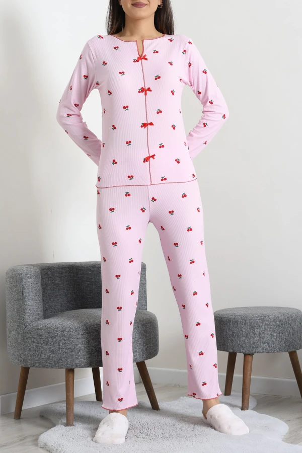 Kaşkorse Pijama Takımı Pembe 3