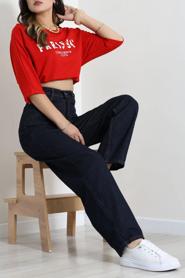 Baggy Kot Pantolon Koyulacivert 2
