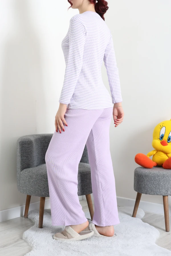 Kaşkorse Pijama Takımı Lila 8