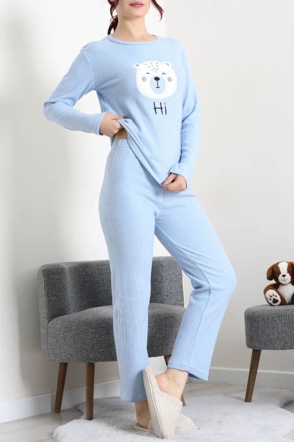 Fitilli Baskılı Pijama Takım Bebemavi 2