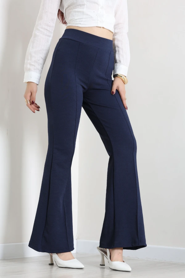 Zra Krep Zara Pantolon Lacivert 3