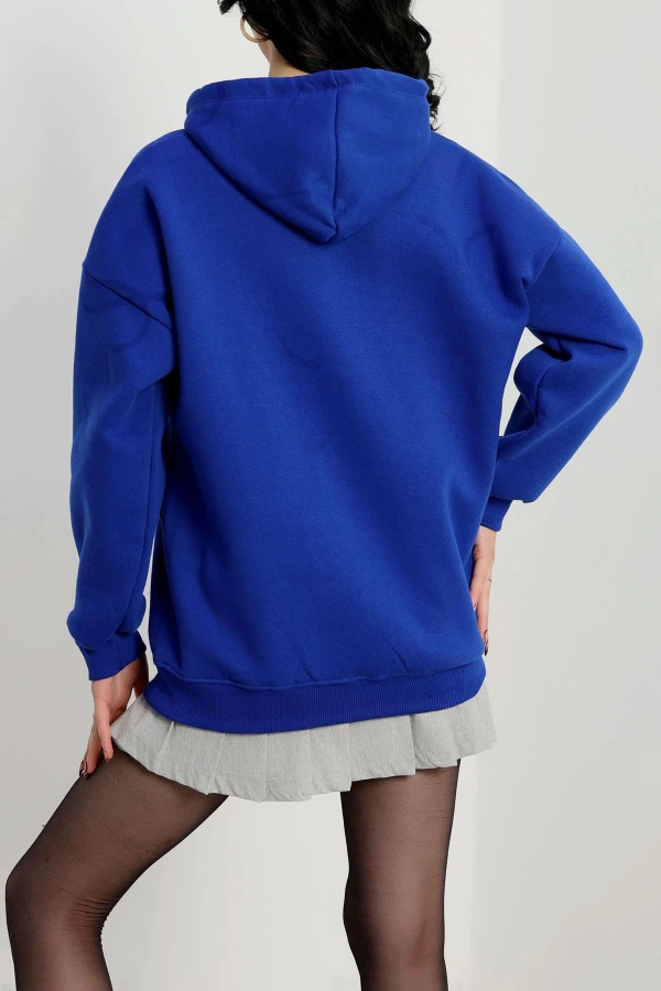 3 İplik Kapşonlu Sweat Saks 7