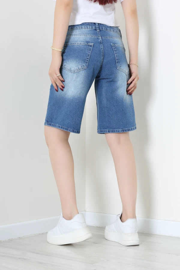 Denim Şort Mavi 7