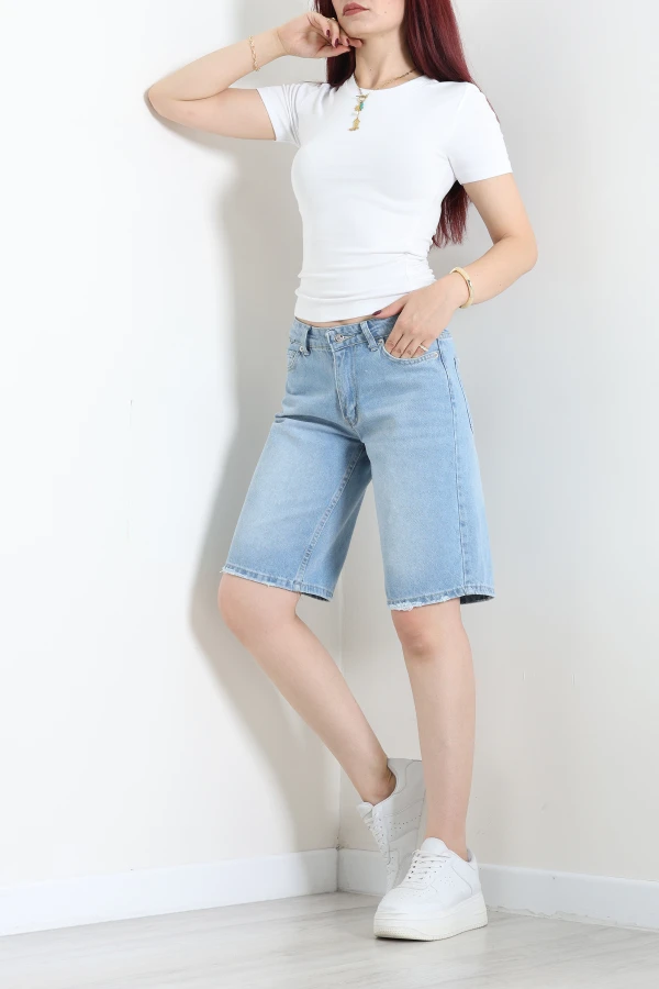 Denim Şort Açıkmavi 2