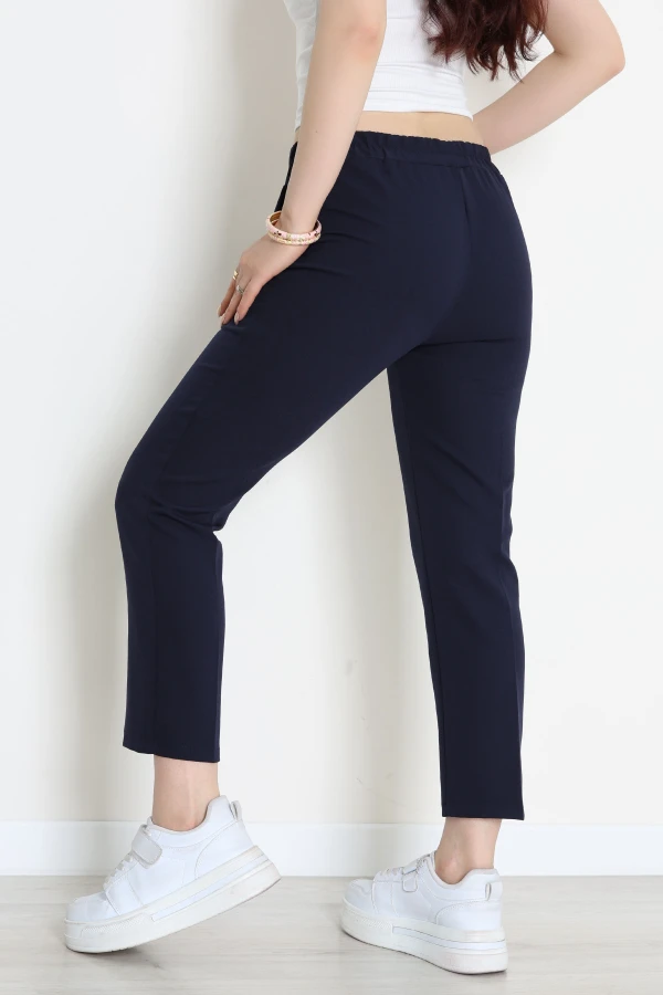 Dabıl Bağcıklı Pantolon Lacivert 7