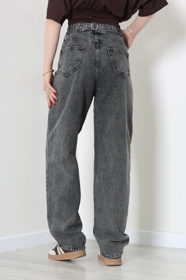 Tokalı Baggy Kot Pantolon Açıkfüme 8