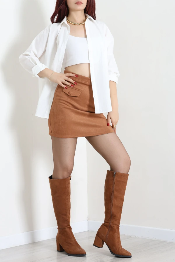 Oversize Poplin Gömlek Krem 6