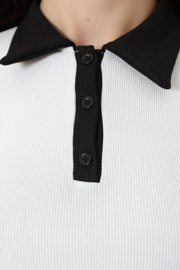 Polo Yaka Ottomon Body Beyaz 7
