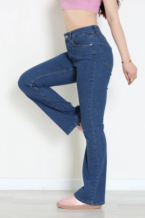 İspanyol Kot Pantolon Mavi 6