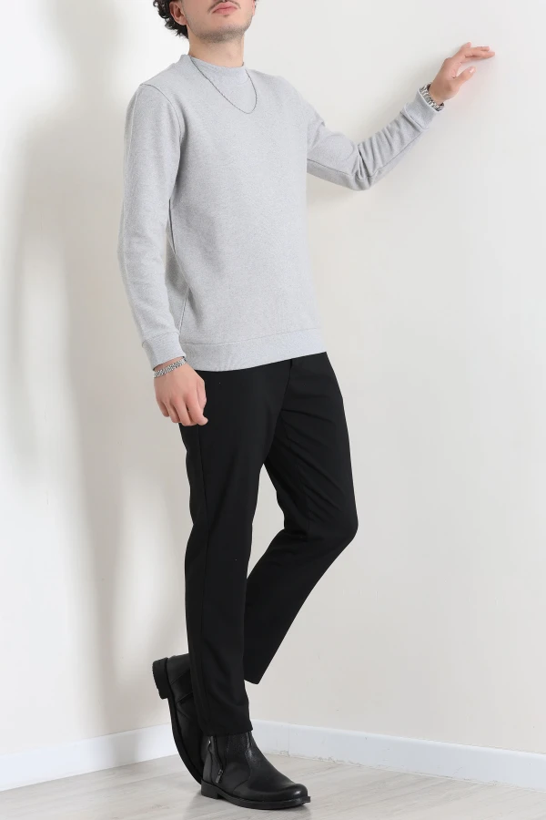 Selanik Yarım Boğazlı Erkek Sweat Gri 6