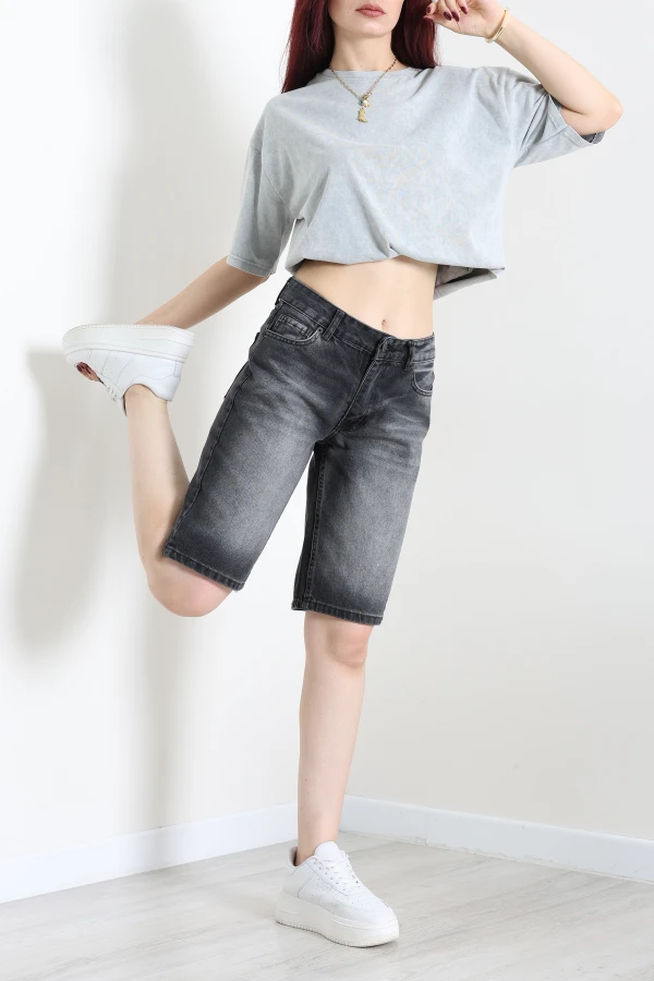 Denim Şort Füme 6