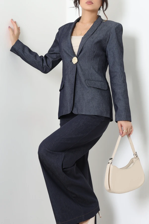 Kot Blazer Ceket Lacivert